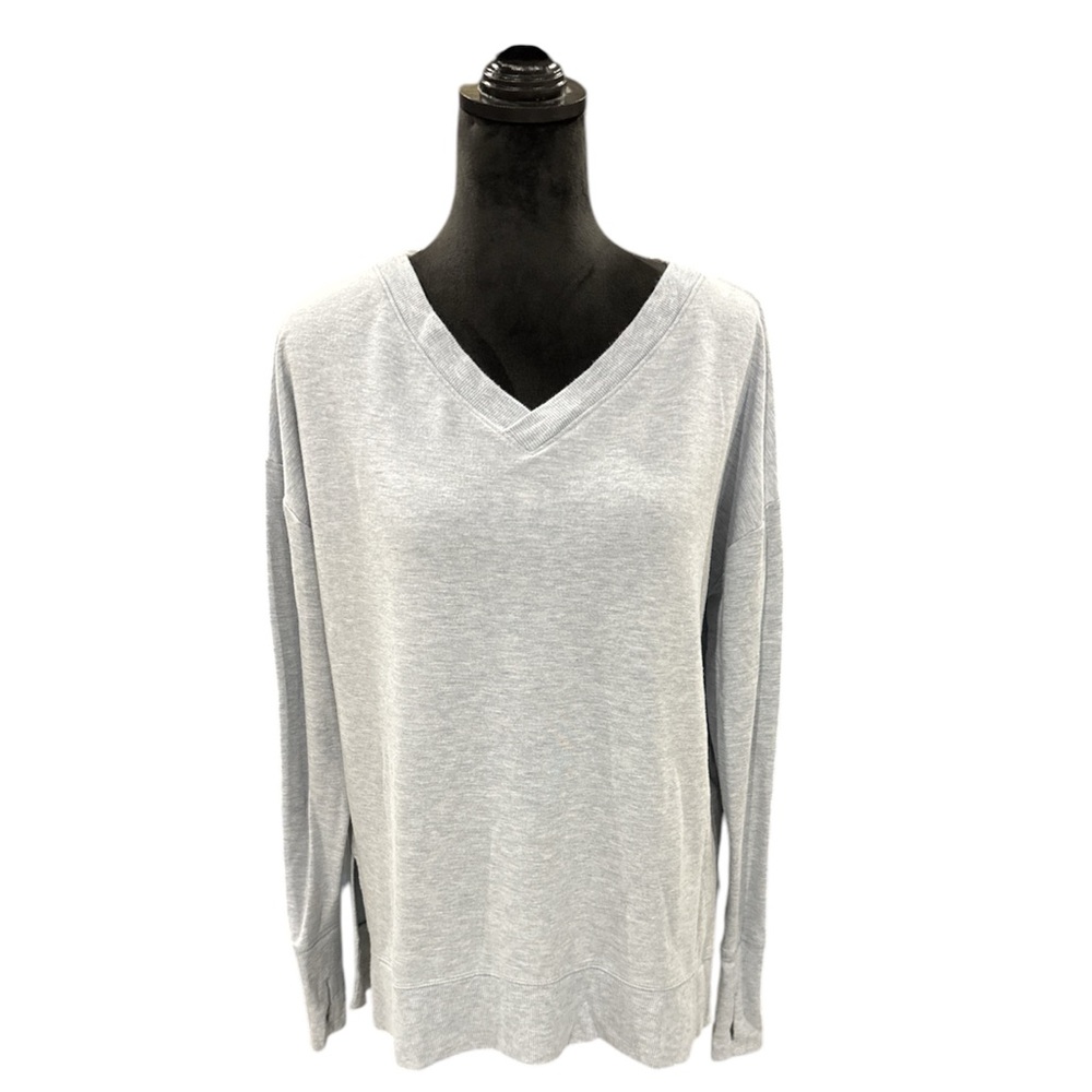 Athleta Medium soft light weight sweatshirt. Light blue.